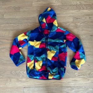 Hanna Andersson multi color fuzzy jacket